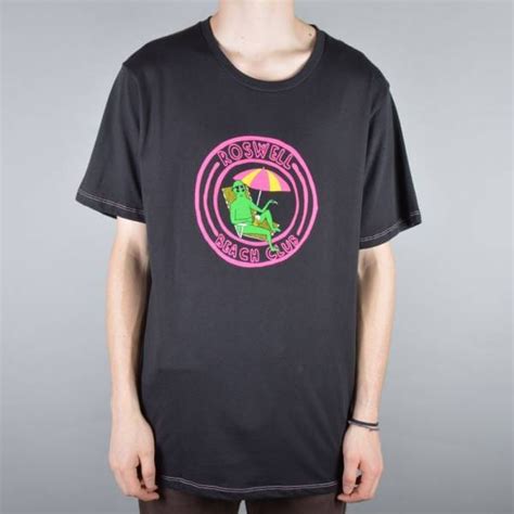 Rip N Dip Roswell Beach Club Skate T Shirt Black Skate Clothing From Native Skate Store Uk