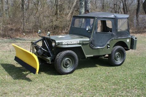 1947 Willys Cj2a Jeep With Rear Pto And Snow Plow