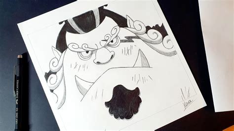 One Piece Speed Drawing Jinbei Anime Manga Drawing With Pencil