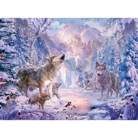 500 pieces landscape puzzle difficult noctilucent growup jigsaw. Snow Landscape Wolves 500 Piece Jigsaw Puzzle | Bits and ...