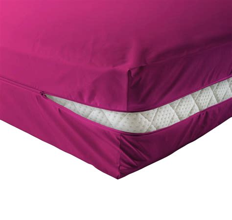 Schützende hülle für matratzen, wasserdicht & atmungsaktiv. Unversteppter Matratzenbezug pink | Matratzenschutz24.net