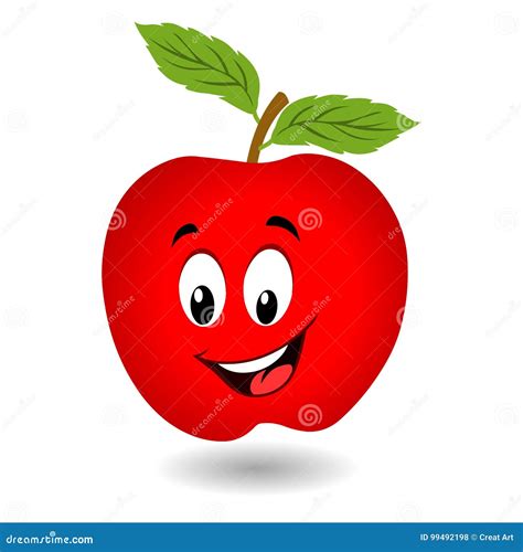 Cartoon Apple With Speech Bubble 38042835