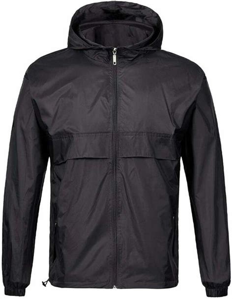 Swisswell Waterproof Windbreaker Rain Jacket Mens Lightweight Hooded