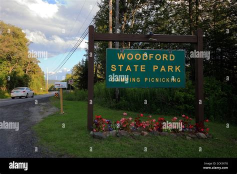 The Wooden Sign Of Woodford State Park Camping Picnicking By The Park