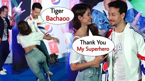 Tiger Shroff Saves Disha Patani From Falling On Stage At Launch Of
