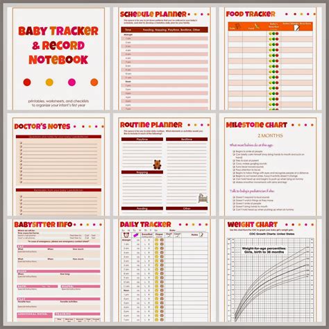 Lauras Plans Baby Tracker And Record Notebook For Girls