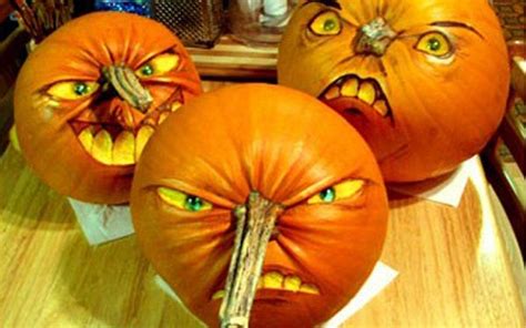 Halloween Pumpkin Designs Mean Face Terrifying Halloween Halloween