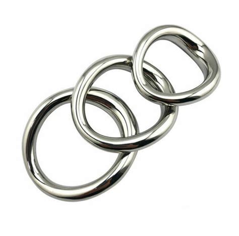 Thick Curved Stainless Steel Cock Ring Penis Enlarger Erection Stay