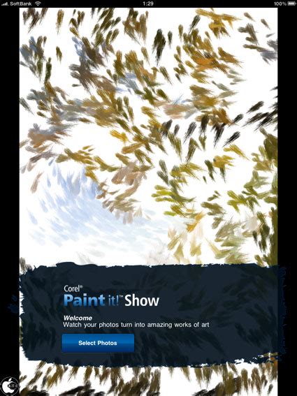 Corelの写真を自動的にペイント風に変化させる、ipad用スライドショーアプリ Corel Paint It Show を試す