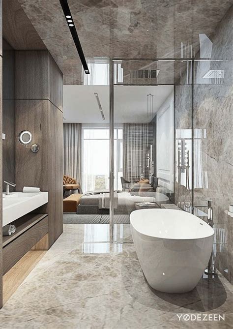 The tile wall, with tones of blue varying from deep navy to fade cornflower, is the centerpiece of the space. Interior Goals: 25+ Amazing Luxury Bathrooms | Luxury ...