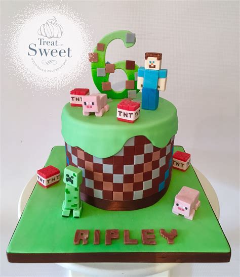 Minecraft Cake 6th Birthday Cakes Minecraft Birthday Cake 7th
