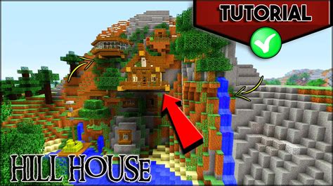 HILL HOUSE | Minecraft: How to make a Cliff House Tutorial | Mountain