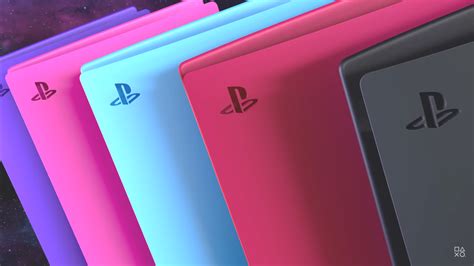 Official Sony Ps5 Color Plates 55 Black Red Purple Blue And Pink
