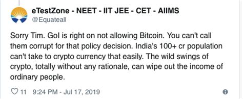 Many indians who didn't find indian's technological environment so conducive finally shifted to countries like us or canada resulting in huge brain drain from update: Why crypto currencies like bitcoin were banned in India ...