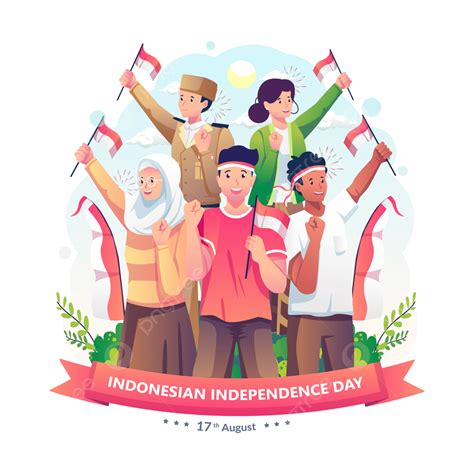 Orang Orang Merayakan Hari Kemerdekaan Indonesia Dengan Masing Masing