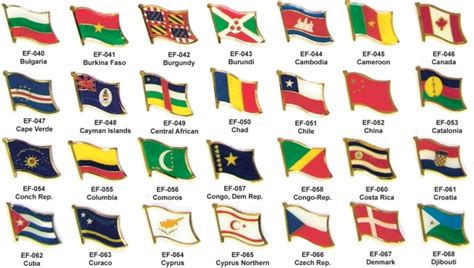 Page 1 World Flag Pins