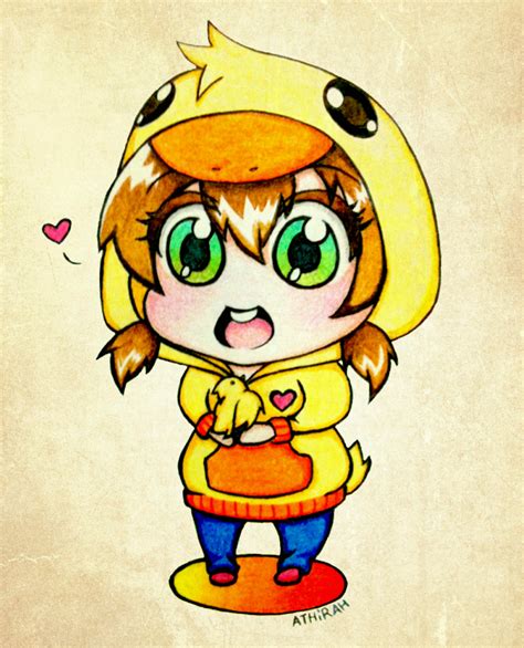 Chibi Duck Girl With A Chick By Iradiotic On Deviantart