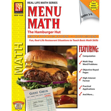 Bonjour, je recherche sur ce livre: Menu Math: The Hamburger Hut (x, ÷)