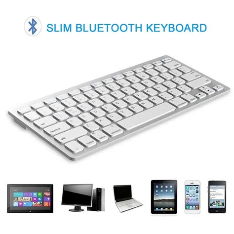 78 Keys Wireless Keyboard Ultra Slim Portable Bluetooth Compatible 30