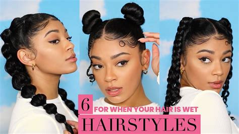 6 go to hairstyles for when your hair is wet curly hair jasmeannnn