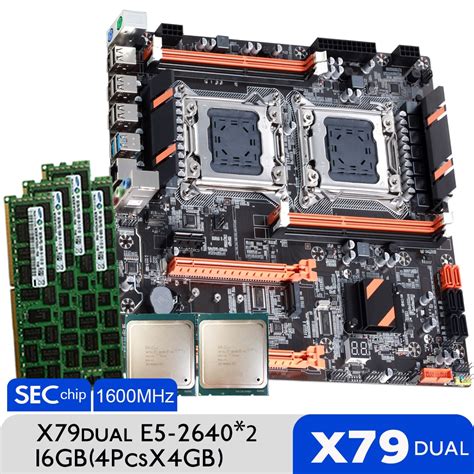 Atermiter X79 Dual Cpu Motherboard Set With 2 Xeon E5 2640 4 4gb 16gb