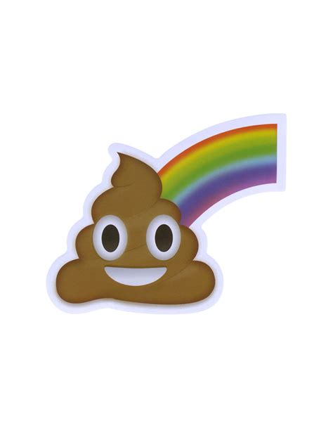 Rainbow Poop Emoji Sticker Multi Tillys
