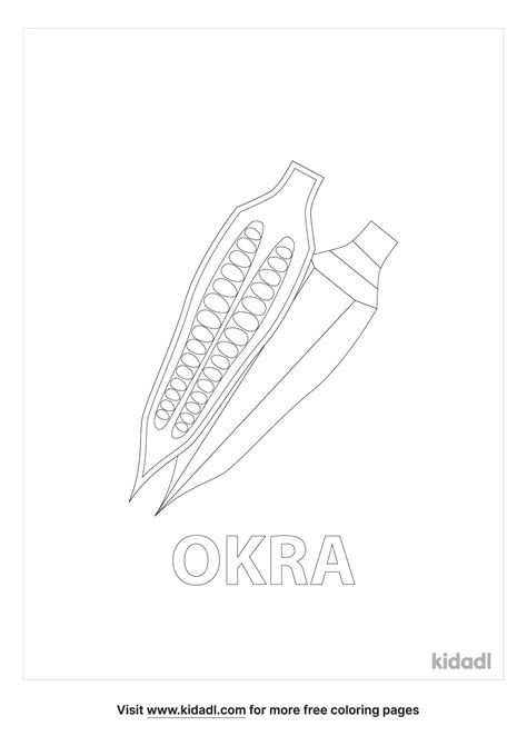 Free Okra Coloring Page Coloring Page Printables Kidadl