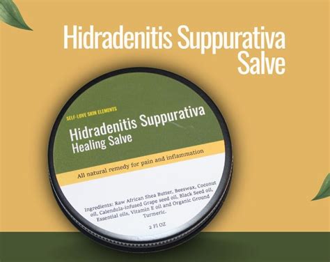 2 Oz Hidradenitis Suppurativa Salve With Organic Turmeric For Pain