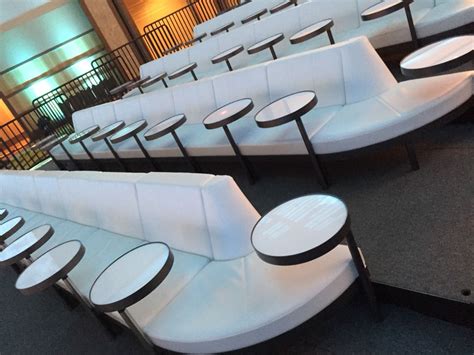 This piece's frame is made from solid wood and is upholstered with velvet and foam for a quietly glam look. Another option for general session seating, long couches ...