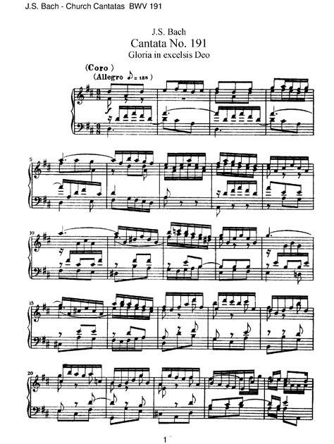 Bach Johann Sebastian Church Cantatas Bwv 191 Gloria In Excelsis