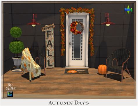 ~ Chicklets Nest ~ Autumn Days Decor Set Sims 4 Updates ♦ Sims 4