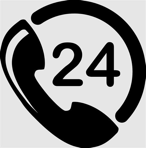 247 Service 24x7 Number Support Icon 247 Service Help Desk