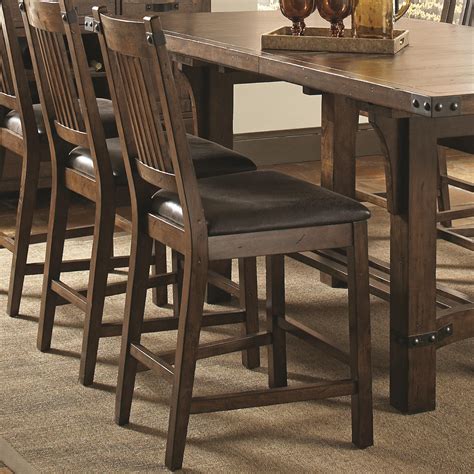 You can place them in your kitchen or dining room and boost your homes overall appearance. Padima Rustic Counter Height Chair with Faux Leather ...