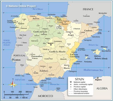 Cartina Politica Della Spagna