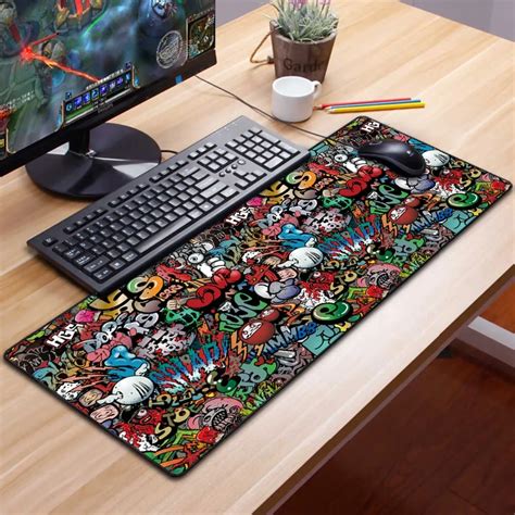 Extra Large Gaming Mouse Pad Gamer Old World Map Computer Mousepad Anti