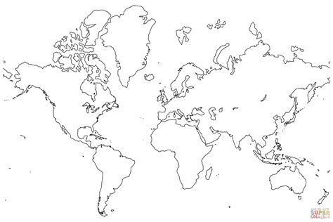 Mapa Mundi Preto E Branco Para Imprimir Ictedu