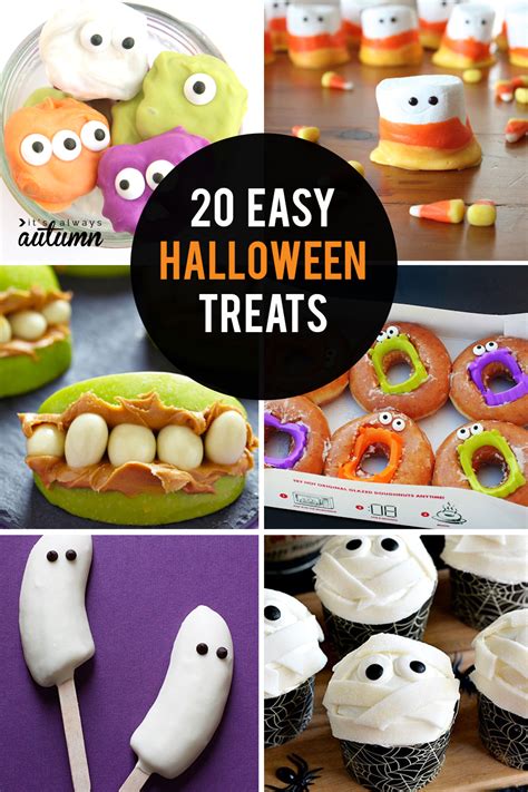 Your kids are more likely to eat snacks they helped make. 20 fun + easy Halloween treats to make with your kids - It ...