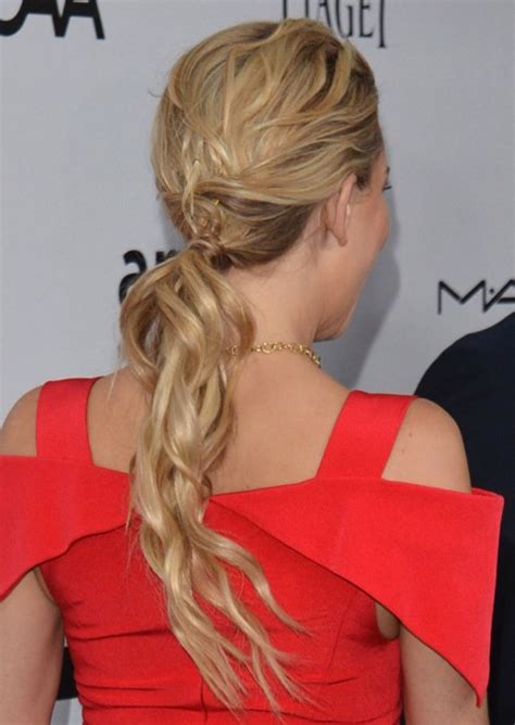 Kate Hudson Long Ponytail Hairstyle For Curly Hair PoP Haircuts