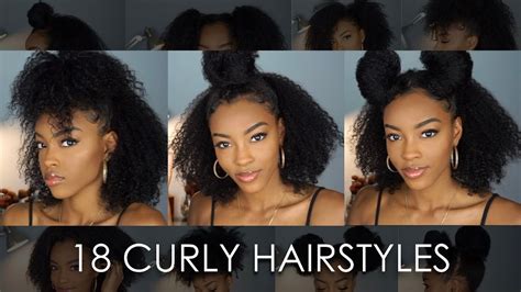 18 Natural Hairstyles For Curly Hair Slim Reshae Youtube