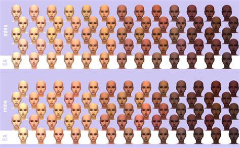 Disorganaized Cumulus Skin Tones The Sims 4 Skin Skin