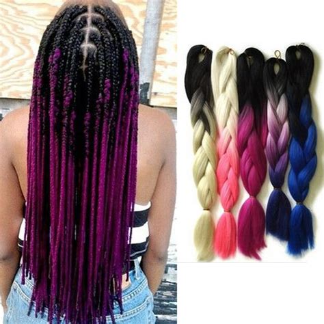 Xpression Kanekalon Hair Extension Ombre Jumbo Braid Synthetic Braiding Hair Two Tone Ombre Hair