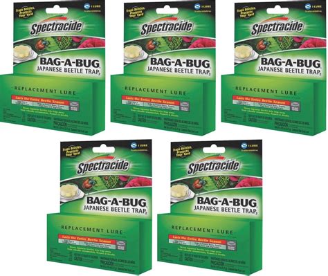 5 Pack Spectracide Japanese Beetle Trap Bag A Bug Replacement Lure Bait