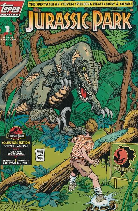 Jurassic Park 1 Vfnm Topps Comic Book Entertainment