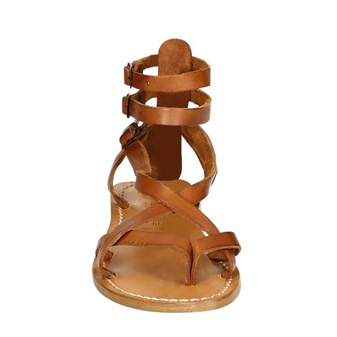 women s strappy leather sandals handmade in italy in vintage cuir gianluca the leather craftsman