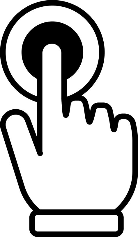 Computer Mouse Cursor Icon Click The Hand Symbol Png Download 1100