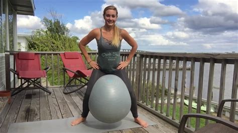 Stability Ball Inner Thigh Squeeze Demo Youtube