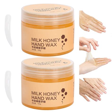 milk honey hand wax 2pcs nourishing moisturizing whitening exfoliating hand mask