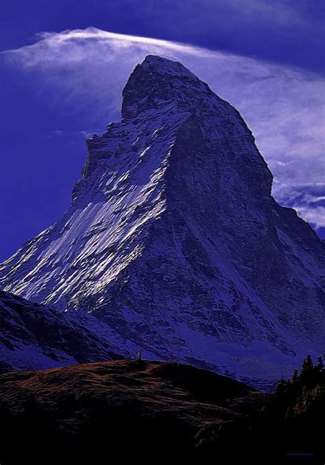 Matterhorn A Mountain In The Pennine Alps On The Border Between