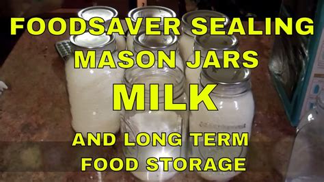 Food storage for 1 year, according to the lds preparedness manual. Foodsaver Sealing Mason Jars~Milk And Long Term Food ...