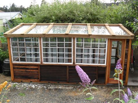 Free shipping on qualified orders. My new greenhouse made of recycled windows and hot tub ...